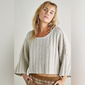 Free People Good Day Cropped Sweater